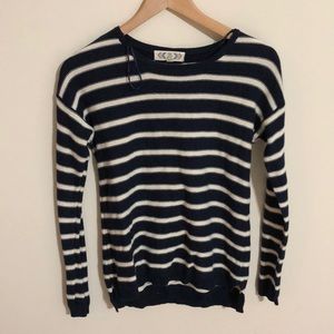 Navy and white Sweater